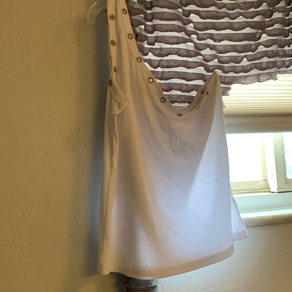 Local USA Tops - Women’s soft, white tee with silver